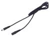 WEST POL Cable DC 5,5/2,1 plug,DC 5,5/2,1 socket straight 1mm2 black