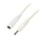 WEST POL Cable DC 5,5/2,1 socket,DC 4,0/1,7 plug straight 1mm2 white