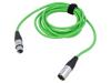 TASKER Kabel XLR vidlice 3pin,XLR zásuvka 3pin 3m zelená 0,25mm2