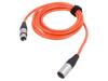 TASKER Kabel XLR vidlice 3pin,XLR zásuvka 3pin 3m oranžová 0,25mm2