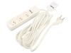 KERG Prodlužovací síťový kabel Zásuvky: 3 PVC bílá 3x1,5mm2 1,5m