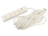 KERG Prodlužovací síťový kabel Zásuvky: 4 PVC bílá 3x1,5mm2 10m