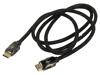 ART Kabel HDMI 1.4 HDMI vidlice,z obou stran textilní 1,5m černá