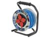 KERG Prodlužovací síťový kabel bubnový Zásuvky: 4 PUR modrá 20m