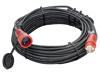 KERG Prodlužovací síťový kabel Zásuvky: 1 guma černá 3x1,5mm2 30m