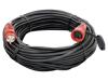 KERG Prodlužovací síťový kabel Zásuvky: 1 guma černá 3x2,5mm2 40m