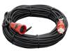 KERG Prodlužovací síťový kabel Zásuvky: 1 guma černá 3x2,5mm2 30m