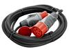 KERG Prodlužovací síťový kabel Zásuvky: 1 guma černá 5x1,5mm2 10m