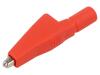 CAL TEST Krokosvorka 10A červená Rozs.uchop: max.7,9mm Izolace: PVC