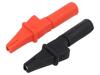 CAL TEST Krokosvorka 5A černá,červená Rozs.uchop: max.9mm Izolace: PVC