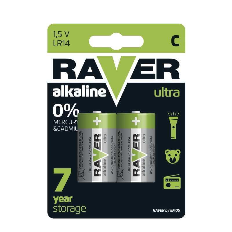 RAVER Alkalická baterie C (LR14)