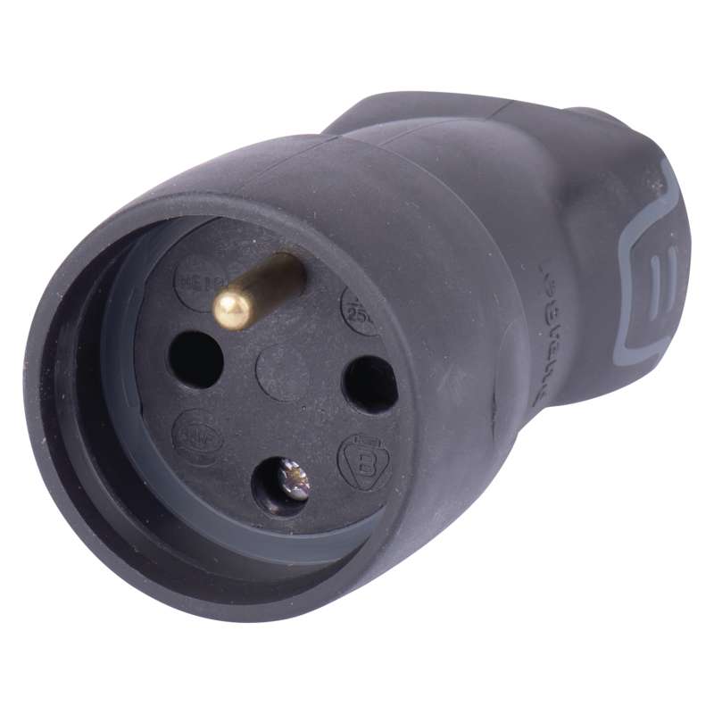 EMOS A9855.1 Gumová zásuvka černá IP40