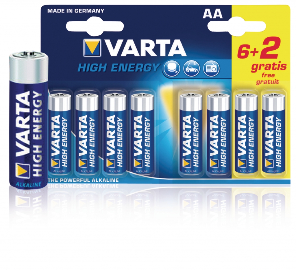 VARTA -4906SO Baterie 1.5v lr6 high energy 6+2ks -