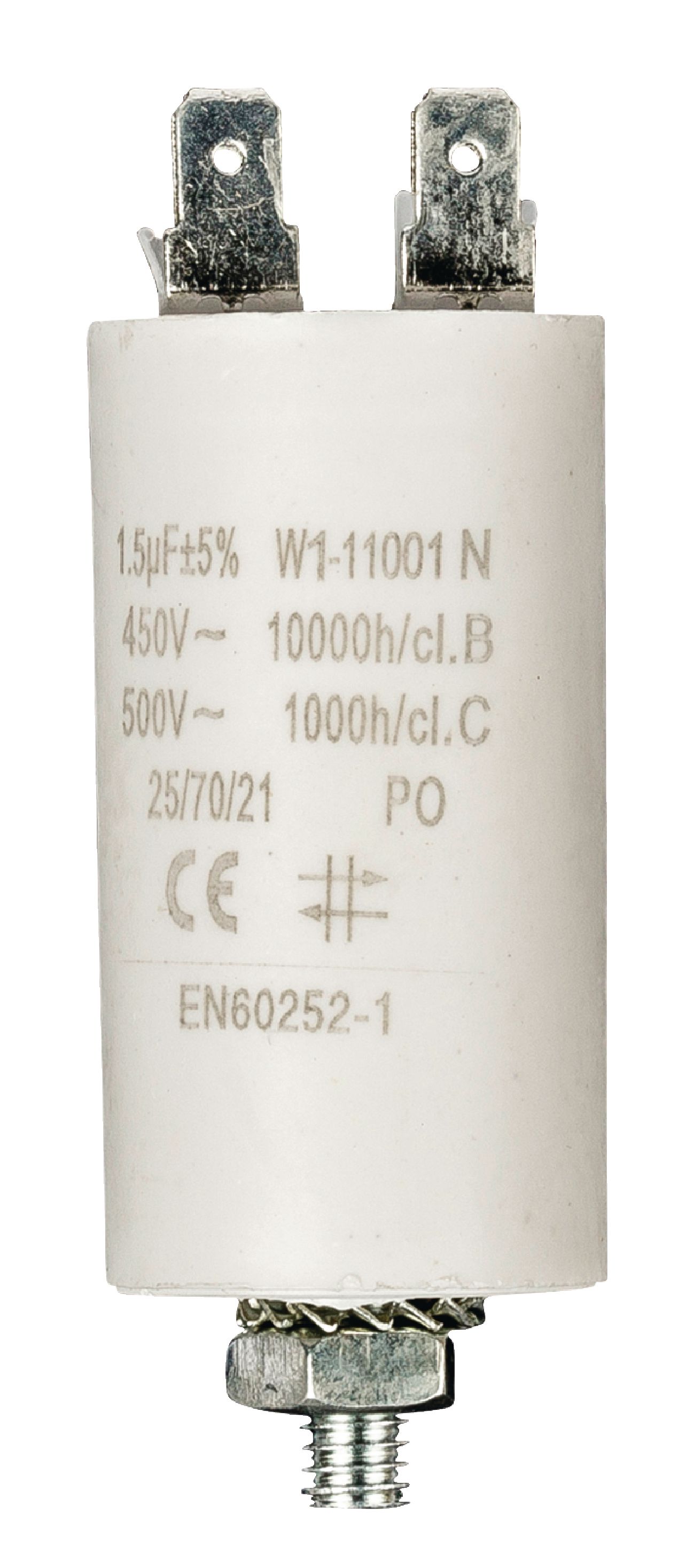 FIXAPART W1-11001N Rozběhový kondenzátor 1.5uf / 450 v + zem