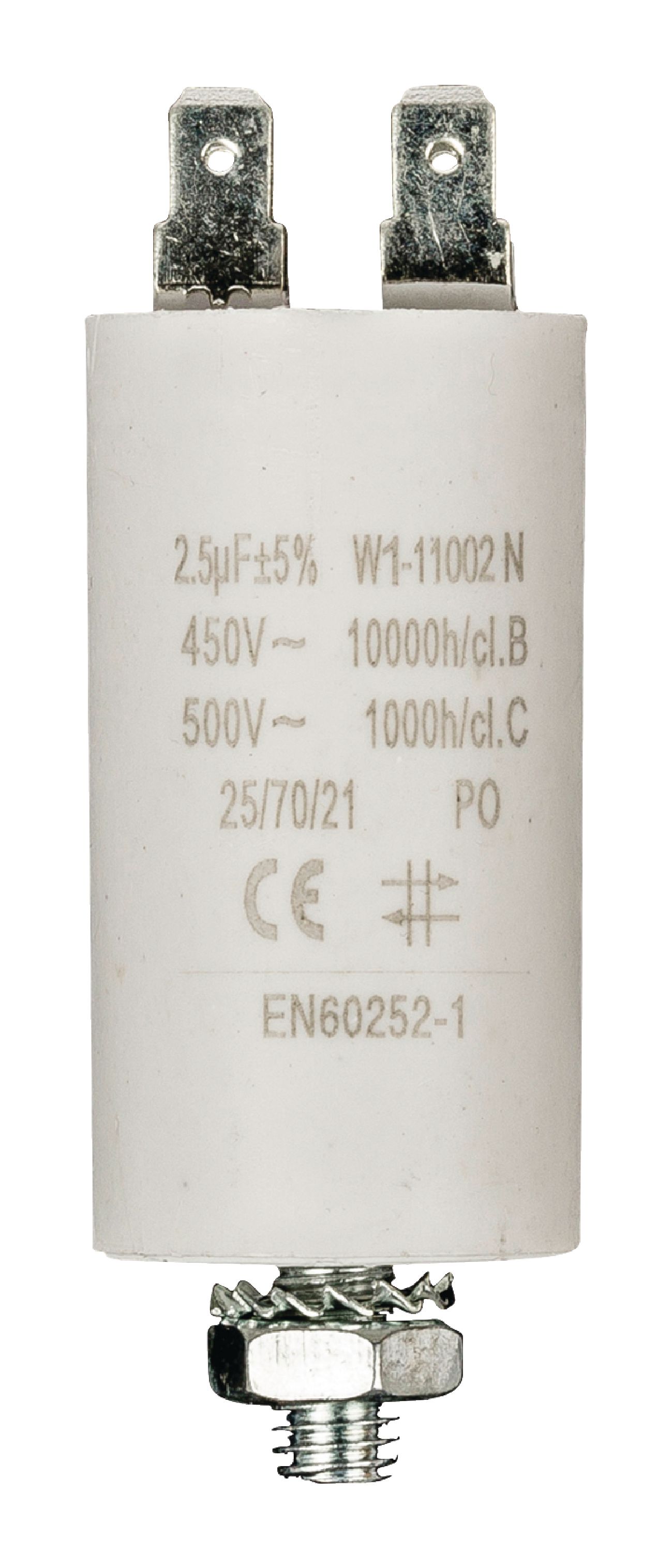 FIXAPART W1-11002N Rozběhový kondenzátor 2.5uf / 450 v + zem