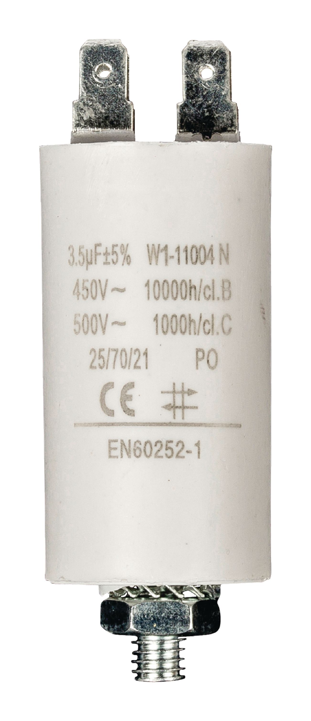 FIXAPART W1-11004N Rozběhový kondenzátor 3.5uf / 450 v + zem