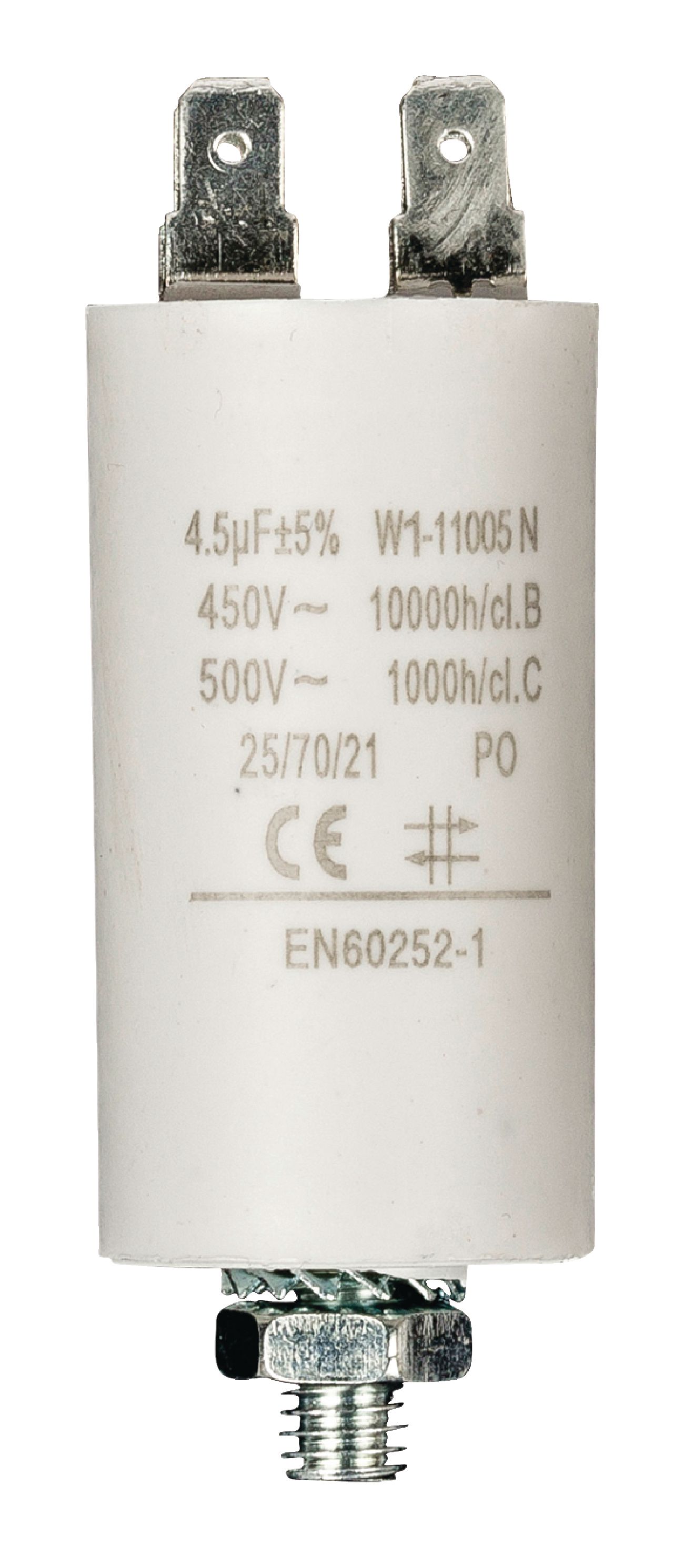FIXAPART W1-11005N Rozběhový kondenzátor 4.5uf / 450 v + zem