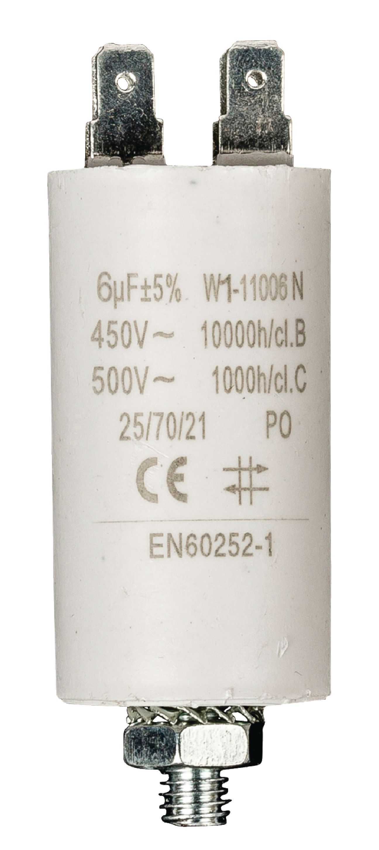FIXAPART W1-11006N Rozběhový kondenzátor 6.0uf / 450 v + zem