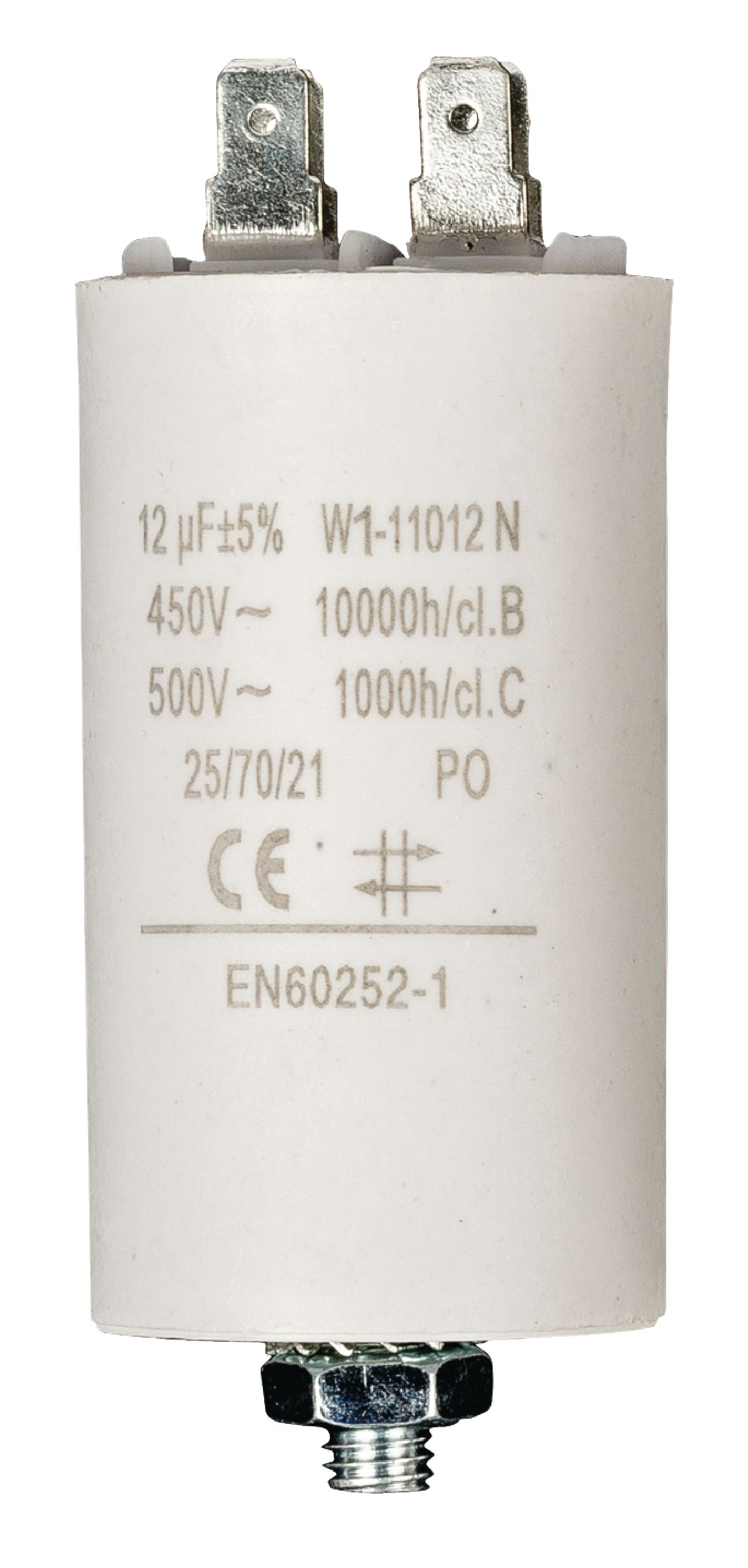 FIXAPART W1-11012N Rozběhový kondenzátor 12.0uf / 450 v + zem