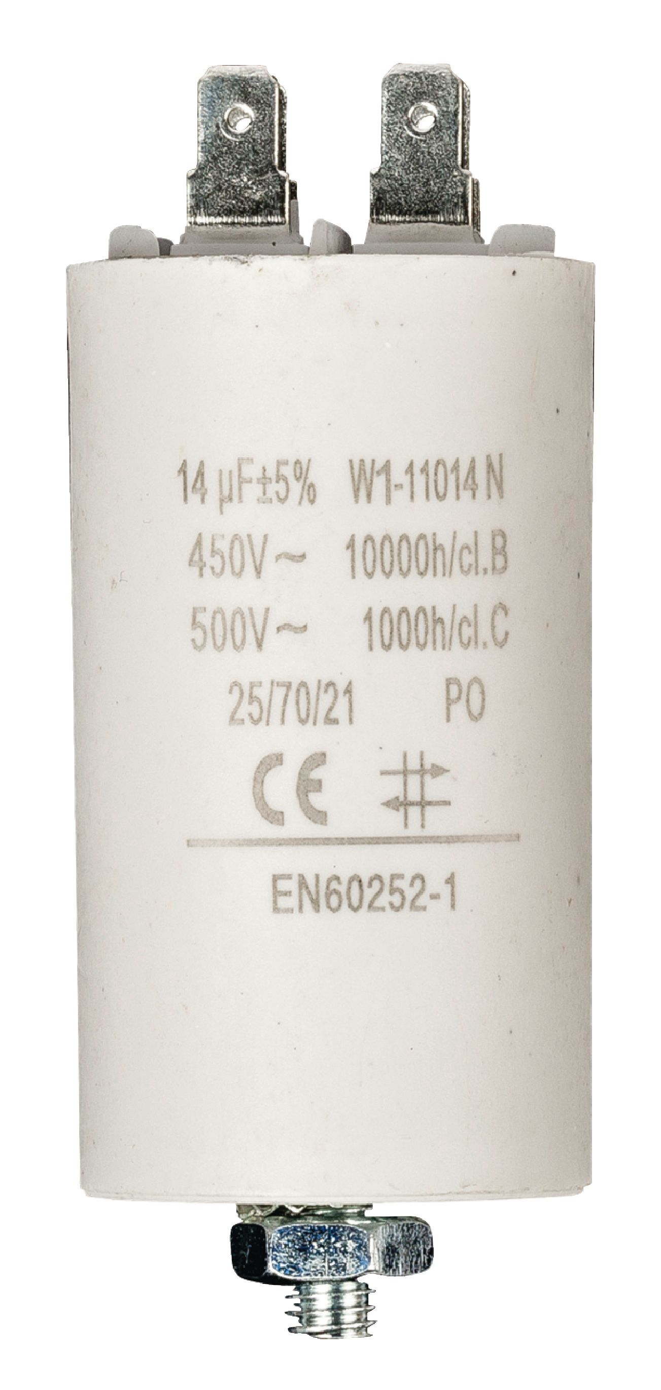 FIXAPART W1-11014N Rozběhový kondenzátor 14.0uf / 450 v + zem