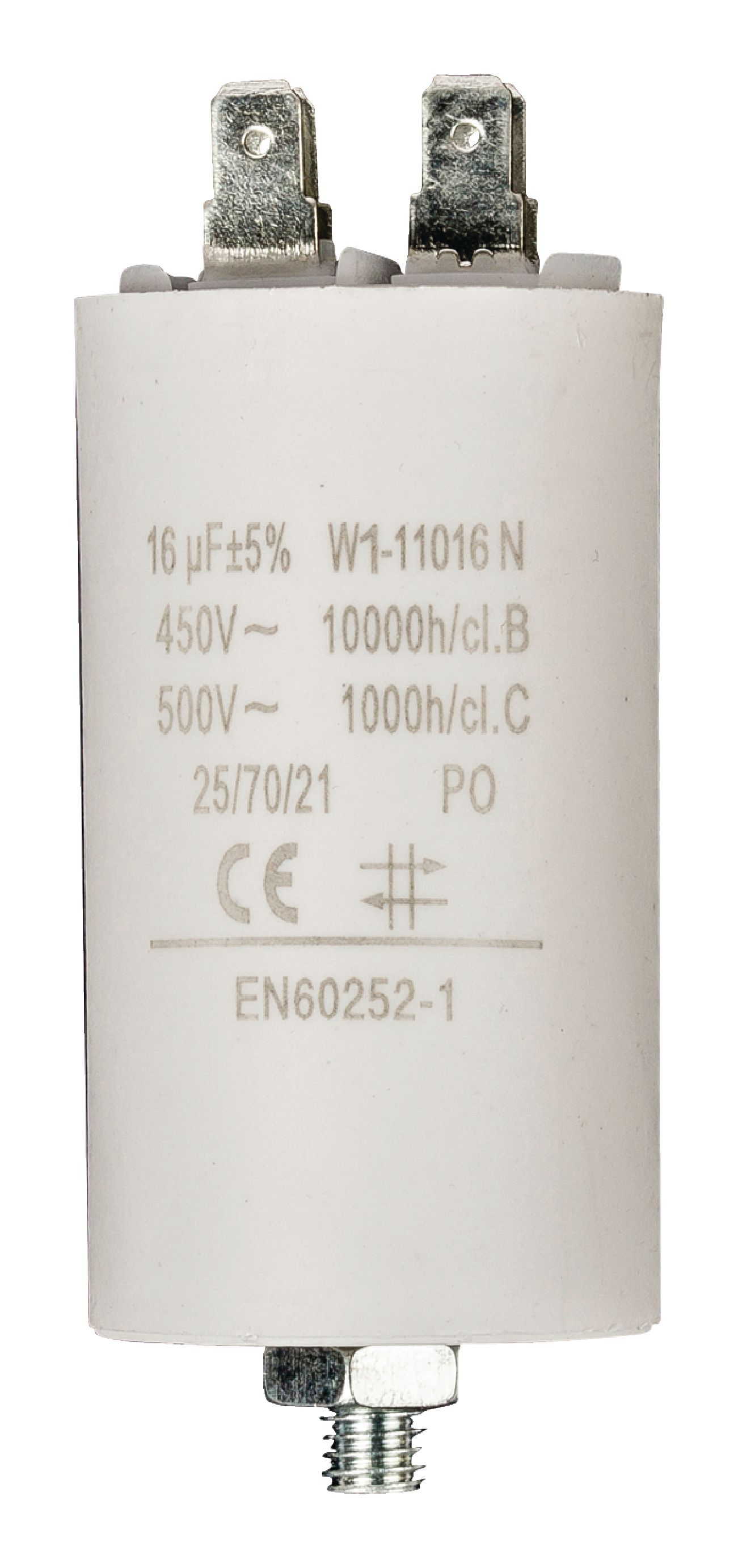 FIXAPART W1-11016N Rozběhový kondenzátor 16.0uf / 450 v + zem