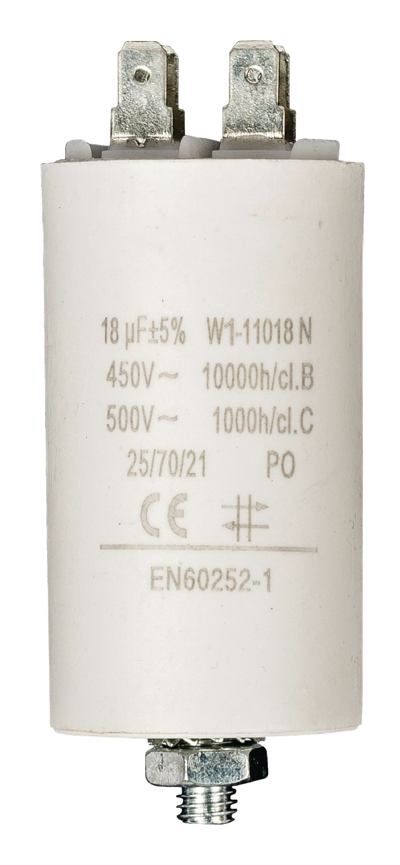 FIXAPART W1-11018N Rozběhový kondenzátor 18.0uf / 450 v + zem