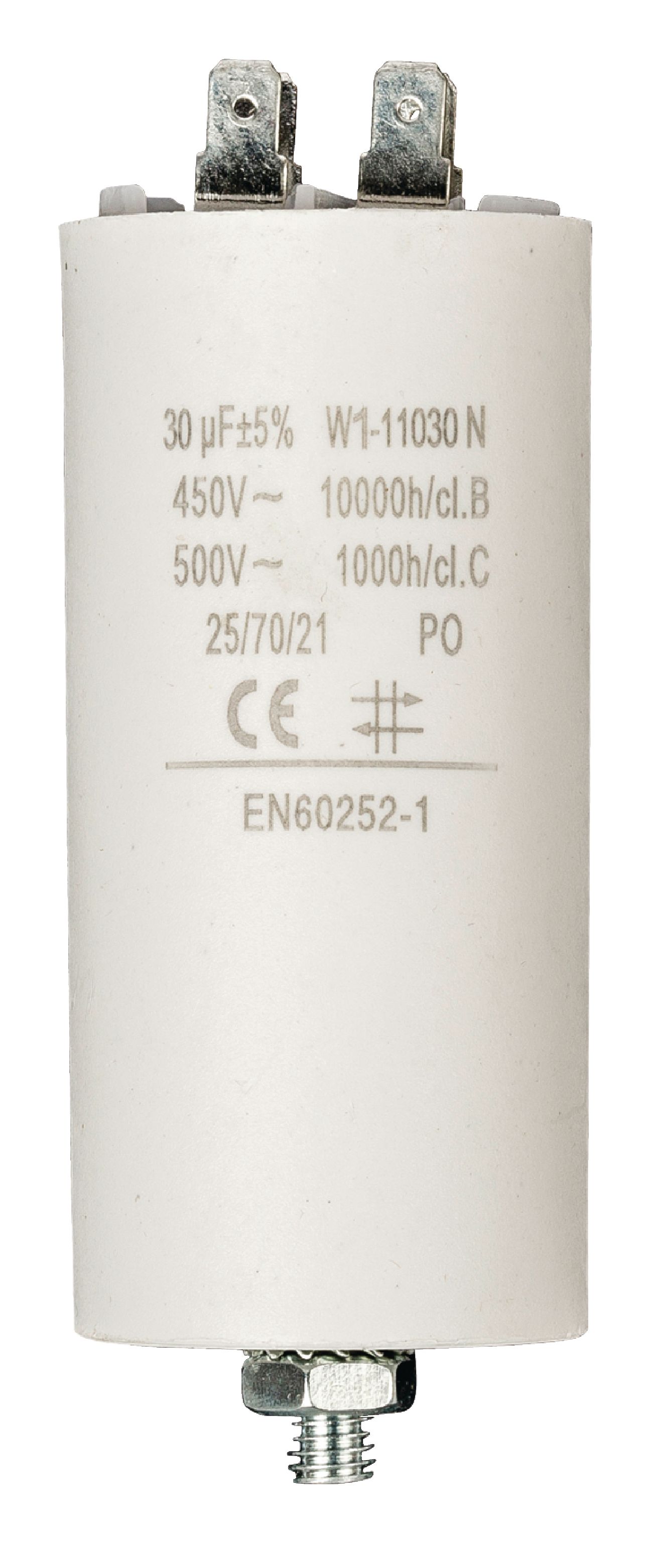FIXAPART W1-11030N Rozběhový kondenzátor 30.0uf / 450 v + zem