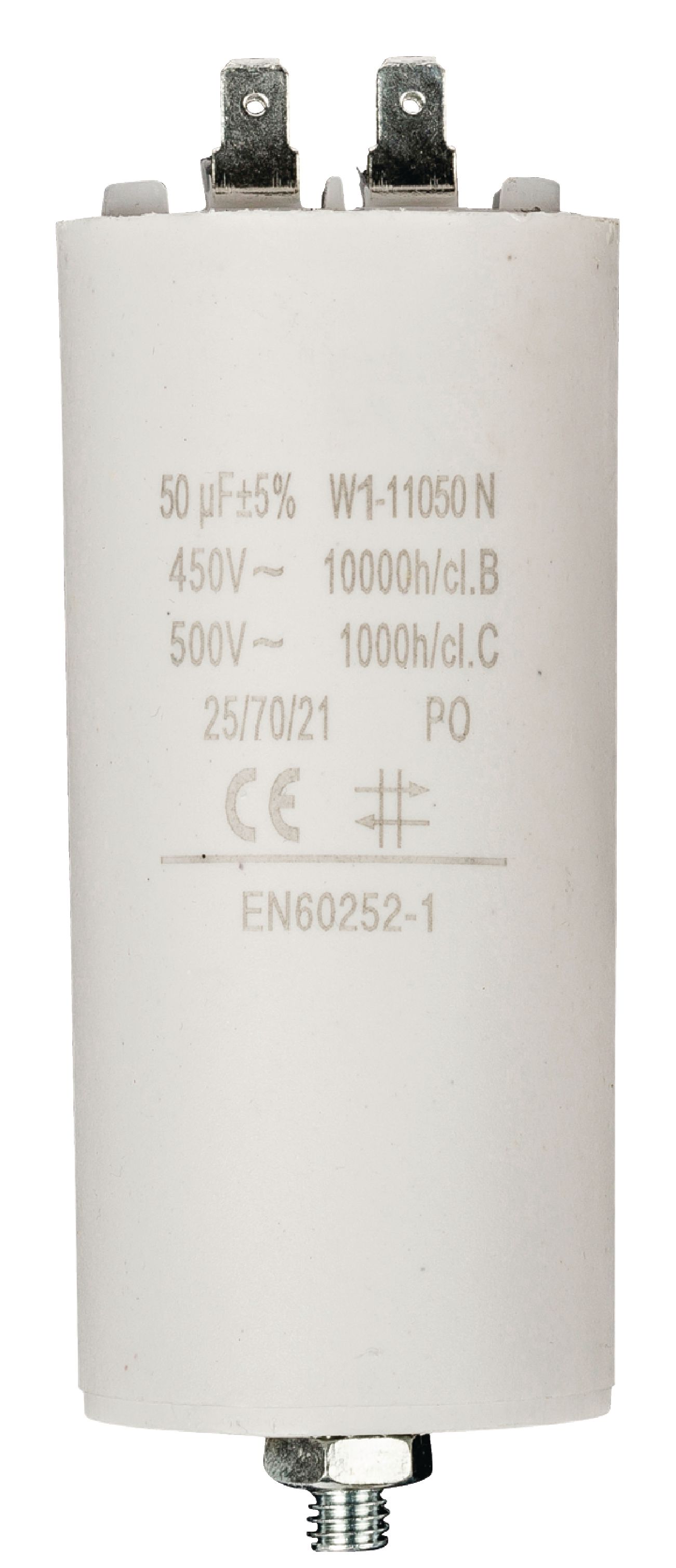FIXAPART W1-11050N Rozběhový kondenzátor 50.0uf / 450 v + zem