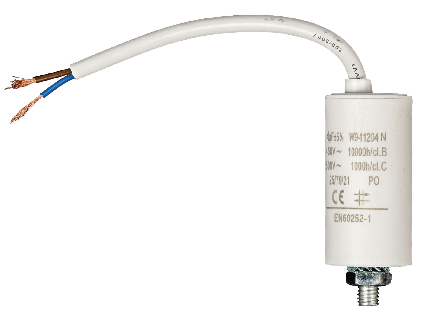 FIXAPART W9-11204N Rozběhový kondenzátor 4.0uf / 450 v + kabel
