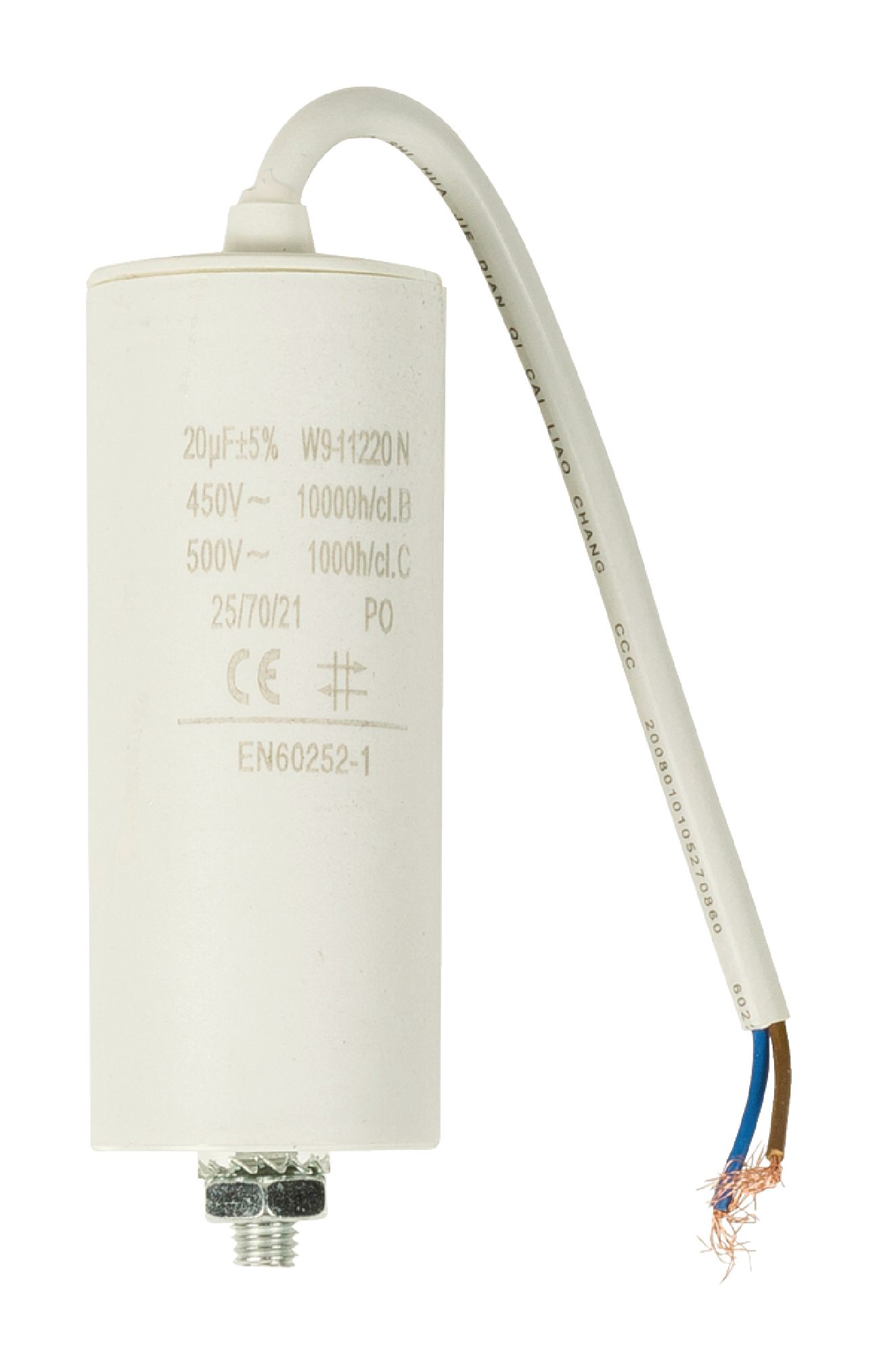 FIXAPART W9-11220N Rozběhový kondenzátor 20.0uf / 450 v + kabel