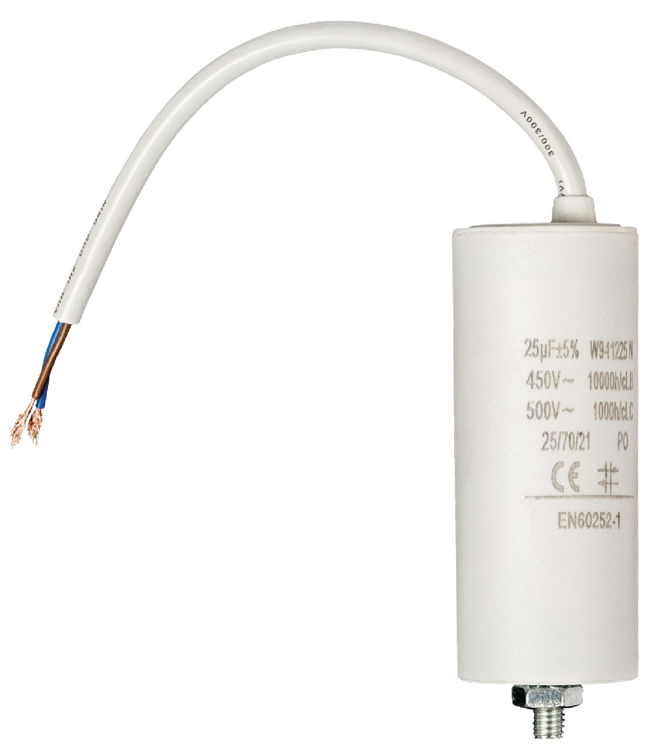 FIXAPART W9-11225N Rozběhový kondenzátor 25.0uf / 450 v + kabel
