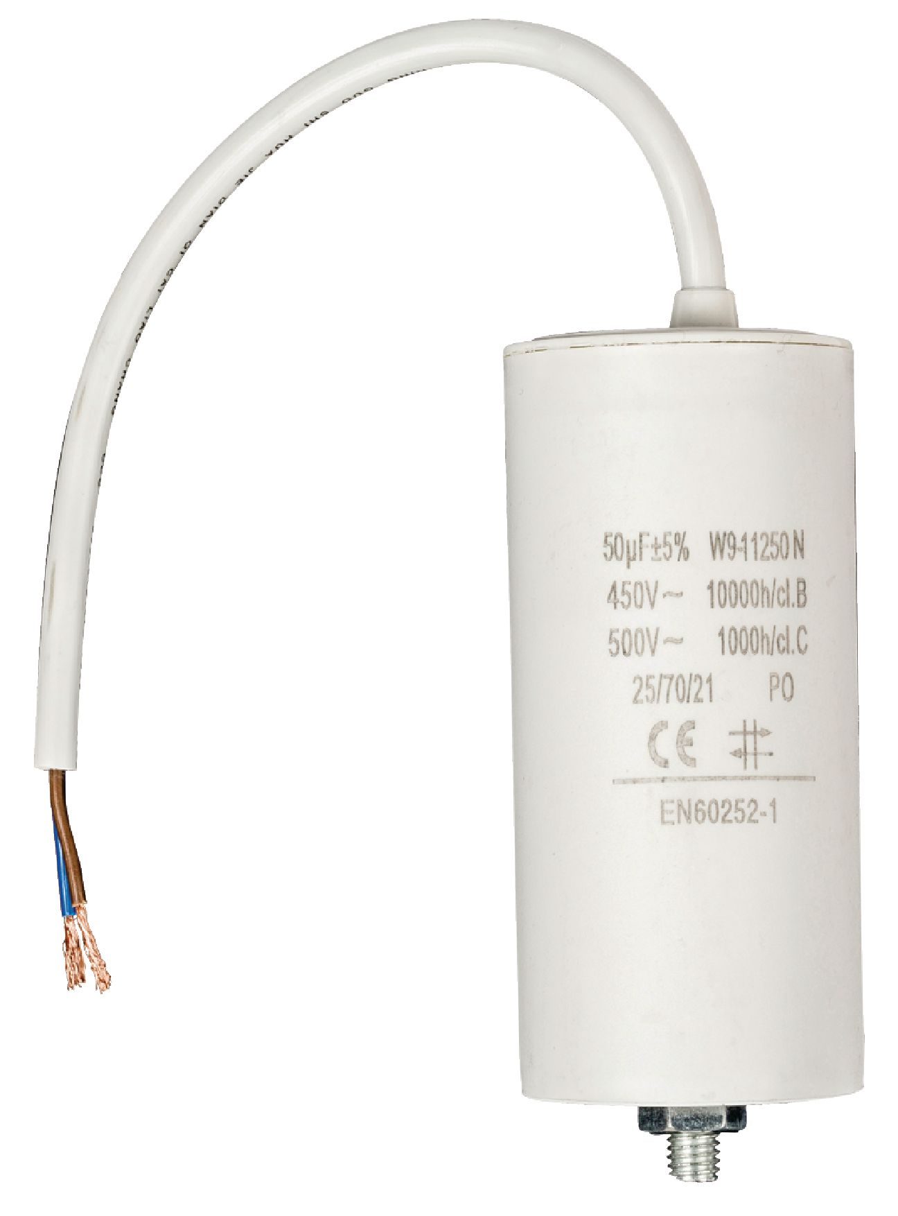 FIXAPART W9-11250N Rozběhový kondenzátor 50.0uf / 450 v + kabel