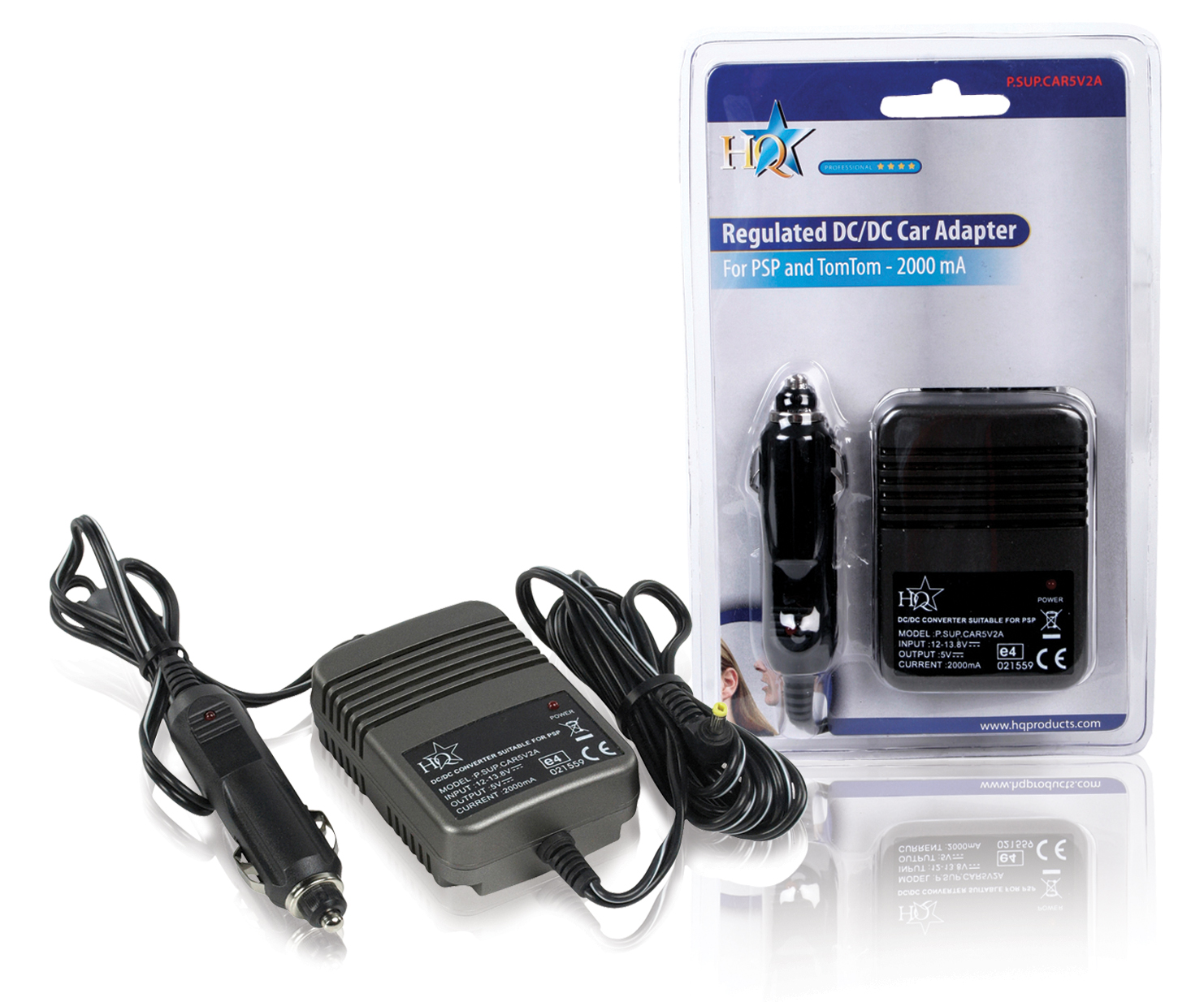 HQ P.SUP.CAR5V2A Car adapter for Tomtom and PSP