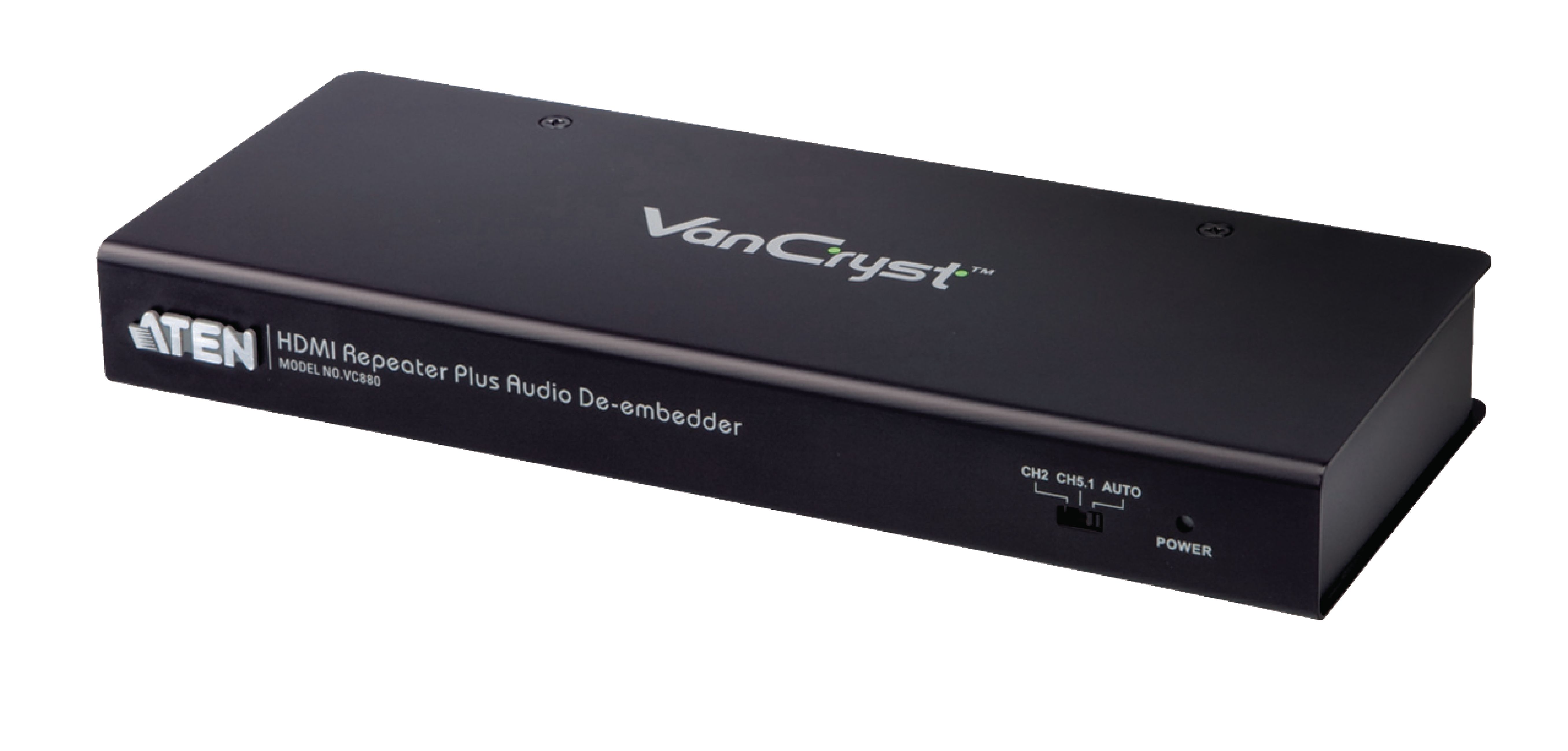 ATEN VC880-AT-G HDMI Převodník HDMI Vstup - HDMI Výstup + Toslink Zásuvka + 3x RCA Zásuvka Černá