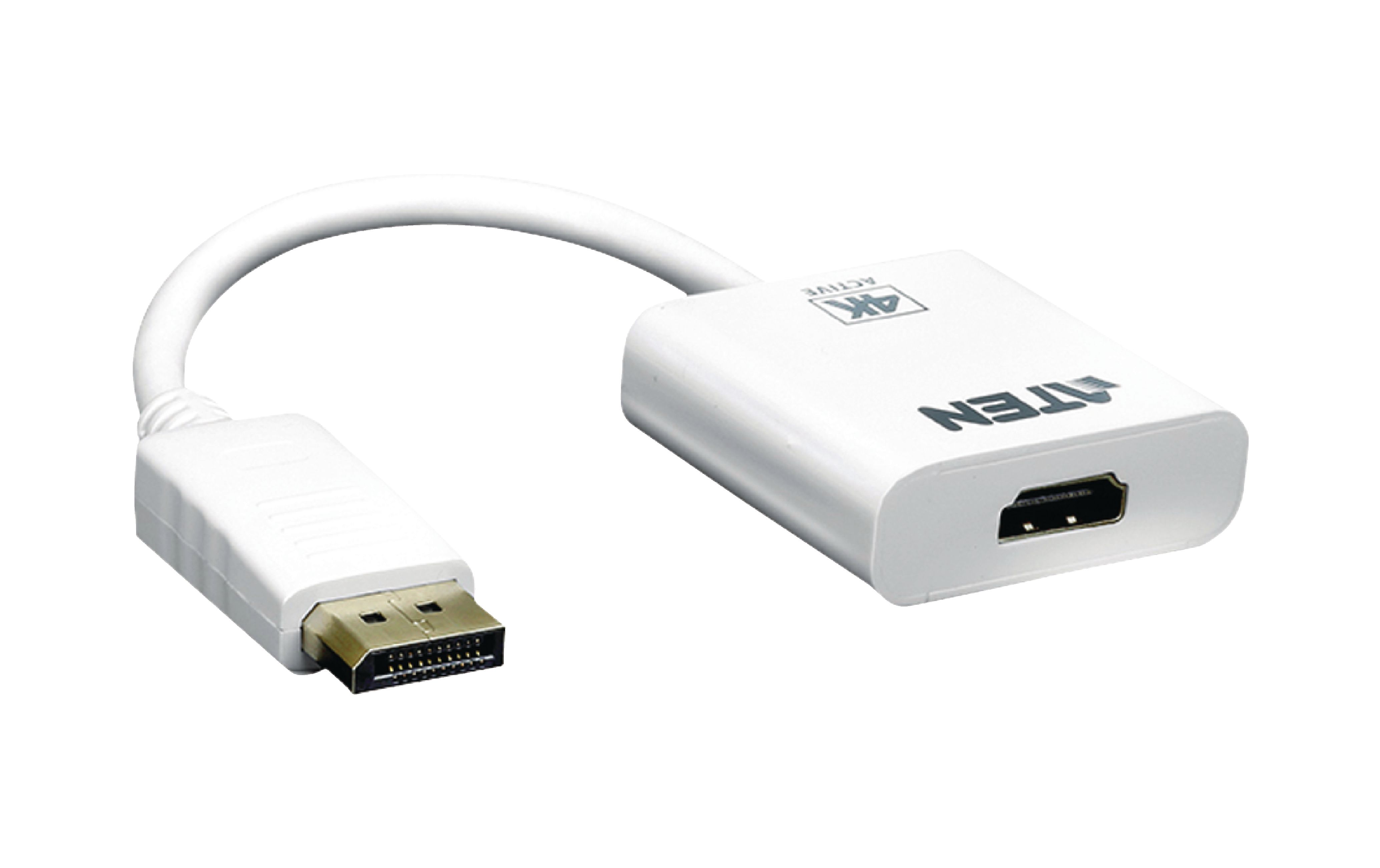 ATEN VC986-AT Kabel DisplayPort DisplayPort Zástrčka - HDMI Výstup 0.15 m Bílá