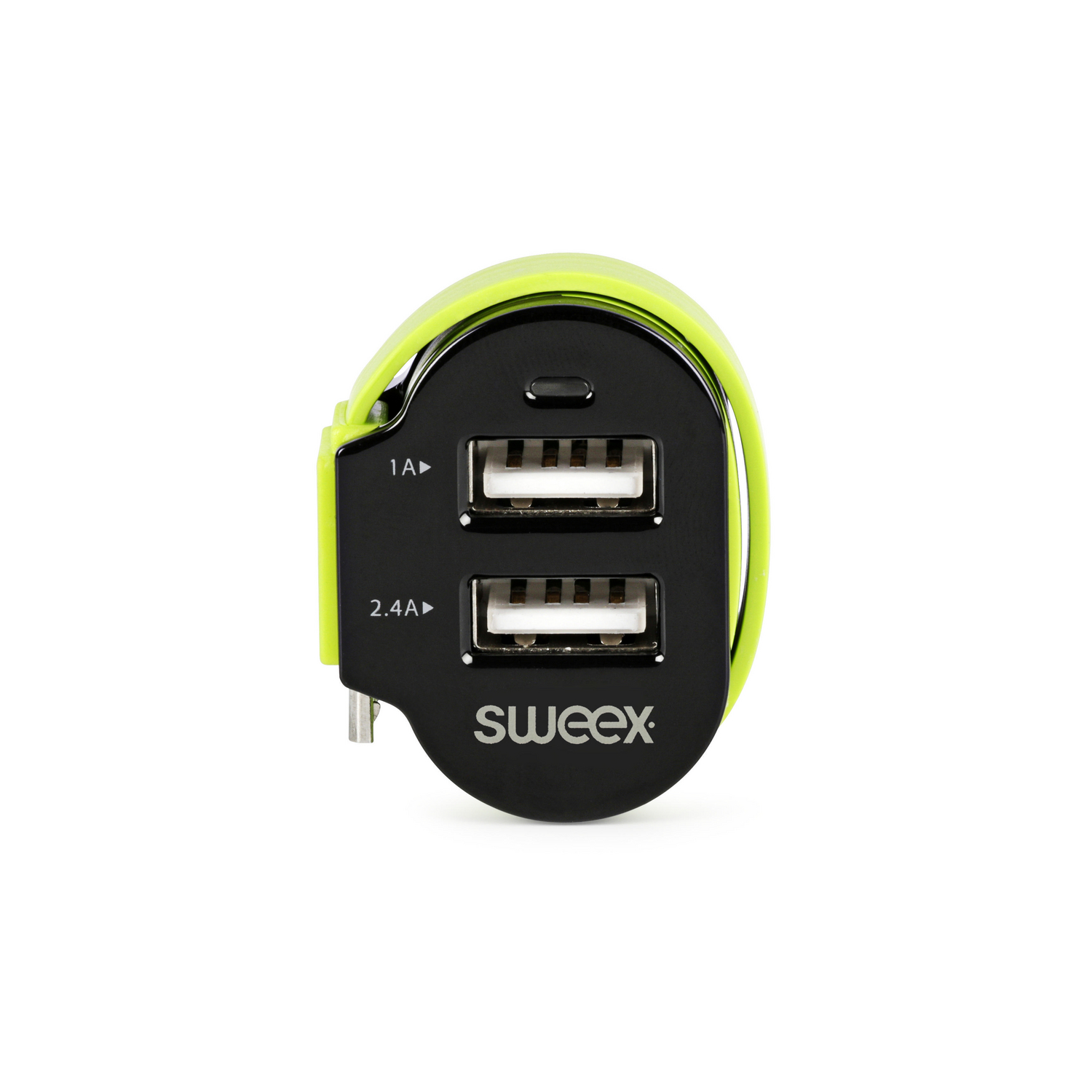 SWEEX Nabíječka Do Auta 3-Výstupy 6 A 2x USB / Micro USB Černá/Zelená