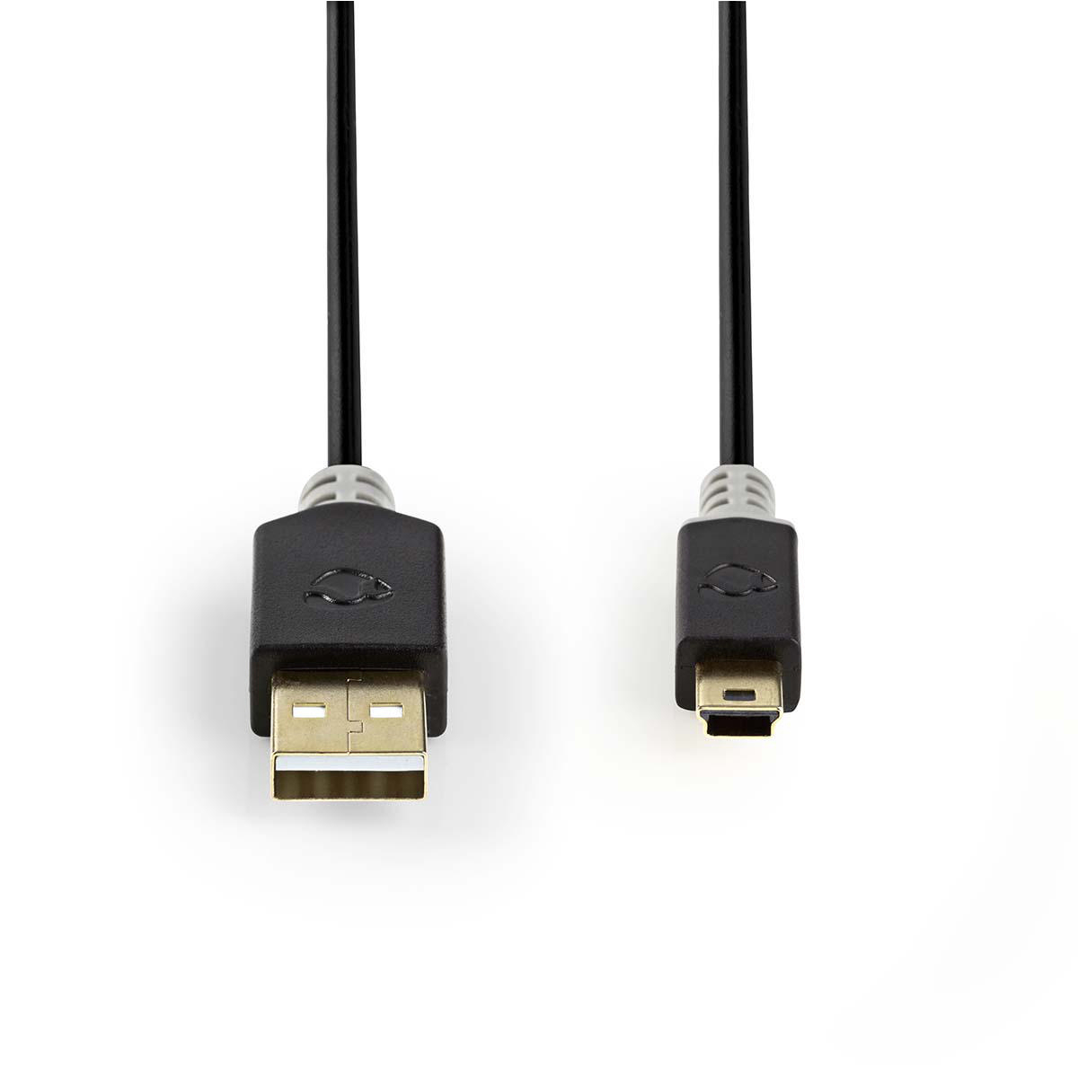 NEDIS USB 2.0 kabel | A Zástrčka - Mini 5-Pin Zástrčka | 2 m | Antracit