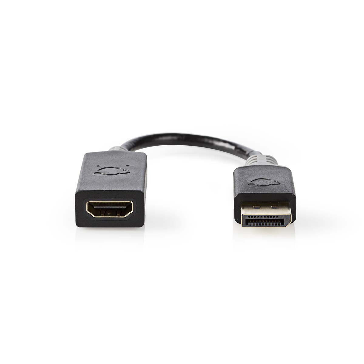 NEDIS DisplayPort – HDMI Kabel | DisplayPort Zástrčka - HDMI™ výstup | 0,2 m | Antracit