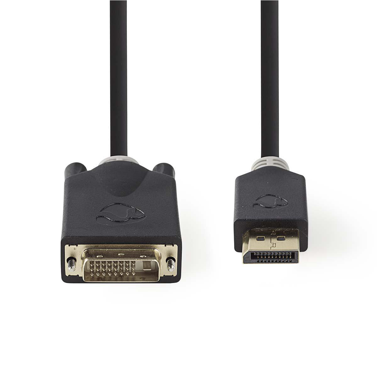 NEDIS Kabel HDMI – DVI | Konektor HDMI™ - DVI-D 24+1-Pin Zástrčka | 2 m | Antracit