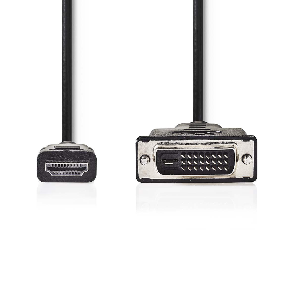 NEDIS HDMI™ – DVI Kabel | Konektor HDMI™ - DVI-D 24+1-Pin Zástrčka | 5 m | Černá barva