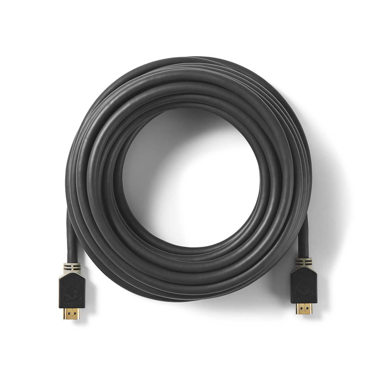 NEDIS Kabel High Speed HDMI™ s Ethernetem | Konektor HDMI™ - Konektor HDMI™ | 10 m | Antracit