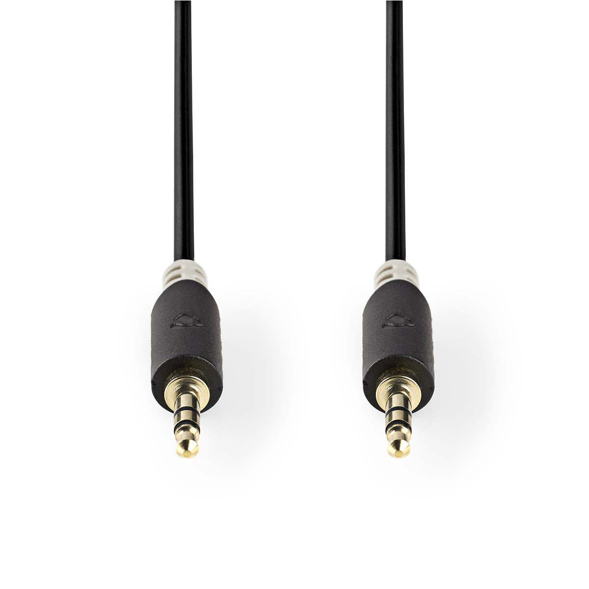 NEDIS Stereofonní Audio Kabel | 3,5mm Zástrčka - 3,5mm Zástrčka | 0,5 m | Antracit