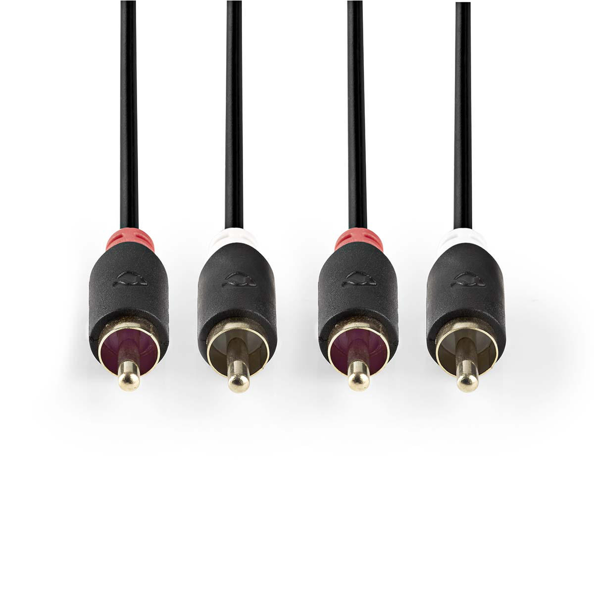 NEDIS Stereofonní Audio Kabel | 2x RCA Zástrčka - 2x RCA Zástrčka | 1 m | Antracit