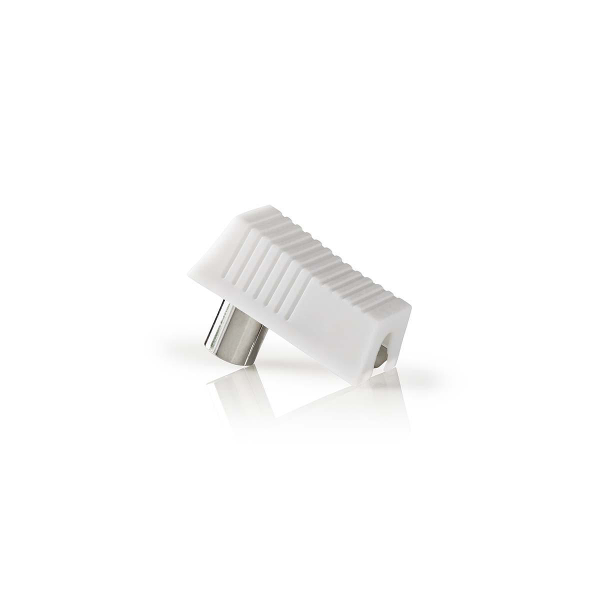 NEDIS IEC (Koaxiální) Konektor | Zástrčka + Zásuvka - Úhlový | 2 kusů | Bílá barva