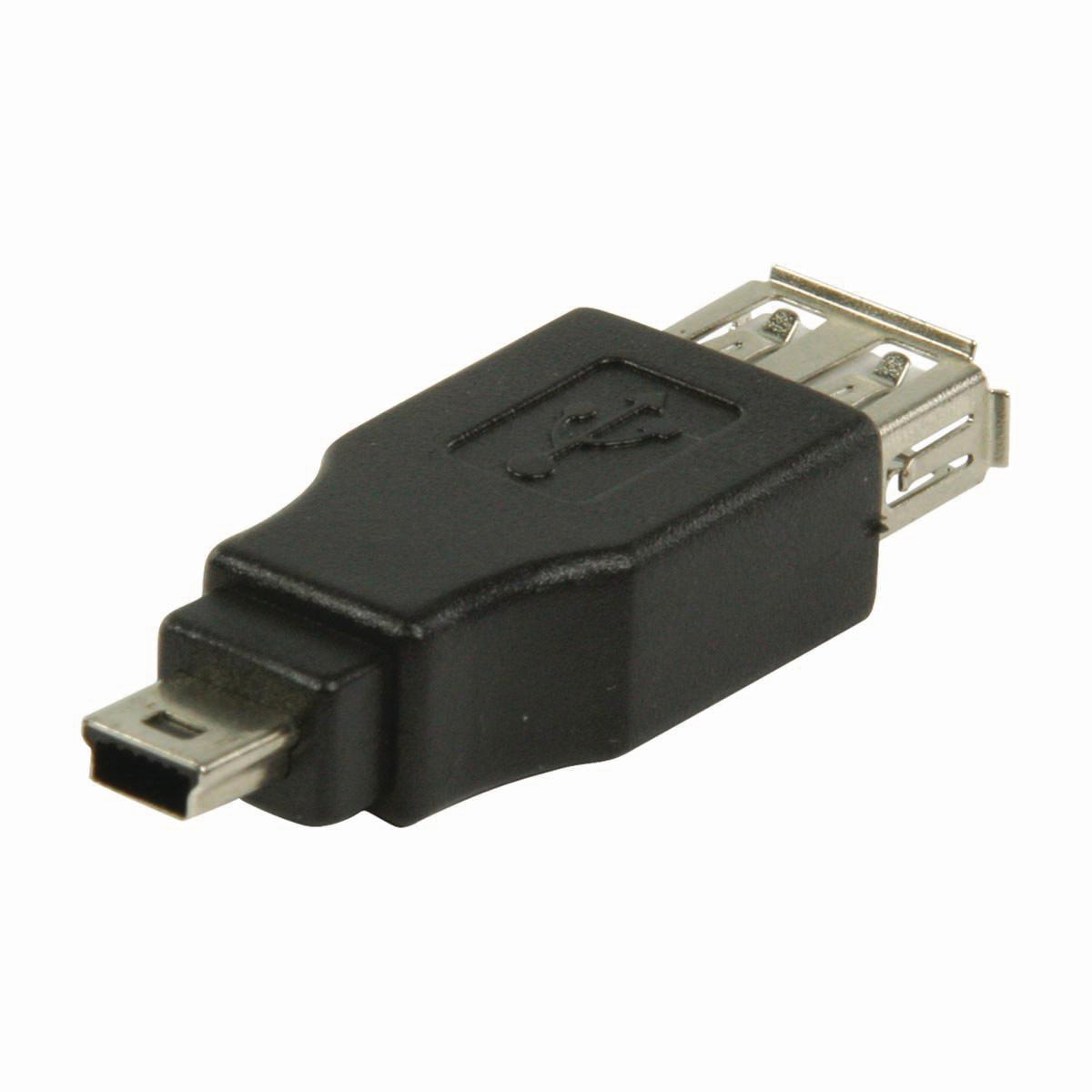 NEDIS USB 2.0 Adaptér | Mini 5-Pin Zástrčka - A Zásuvka | Černá barva