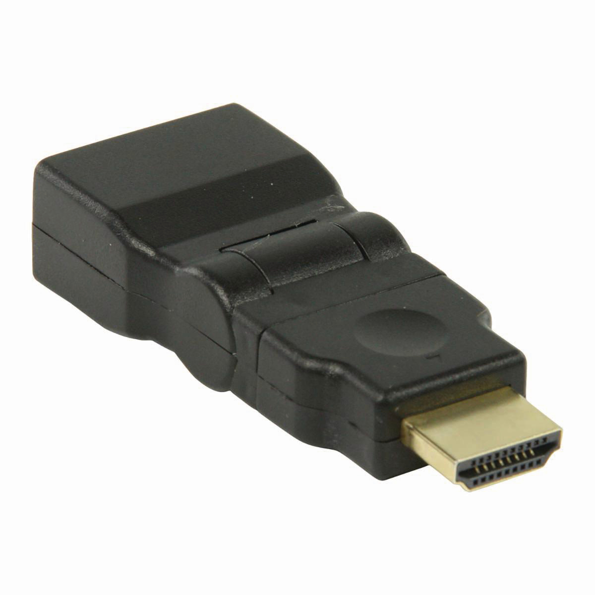 NEDIS Adaptér HDMI | HDMI Konektor - HDMI Zásuvka | Otočná | Černá barva