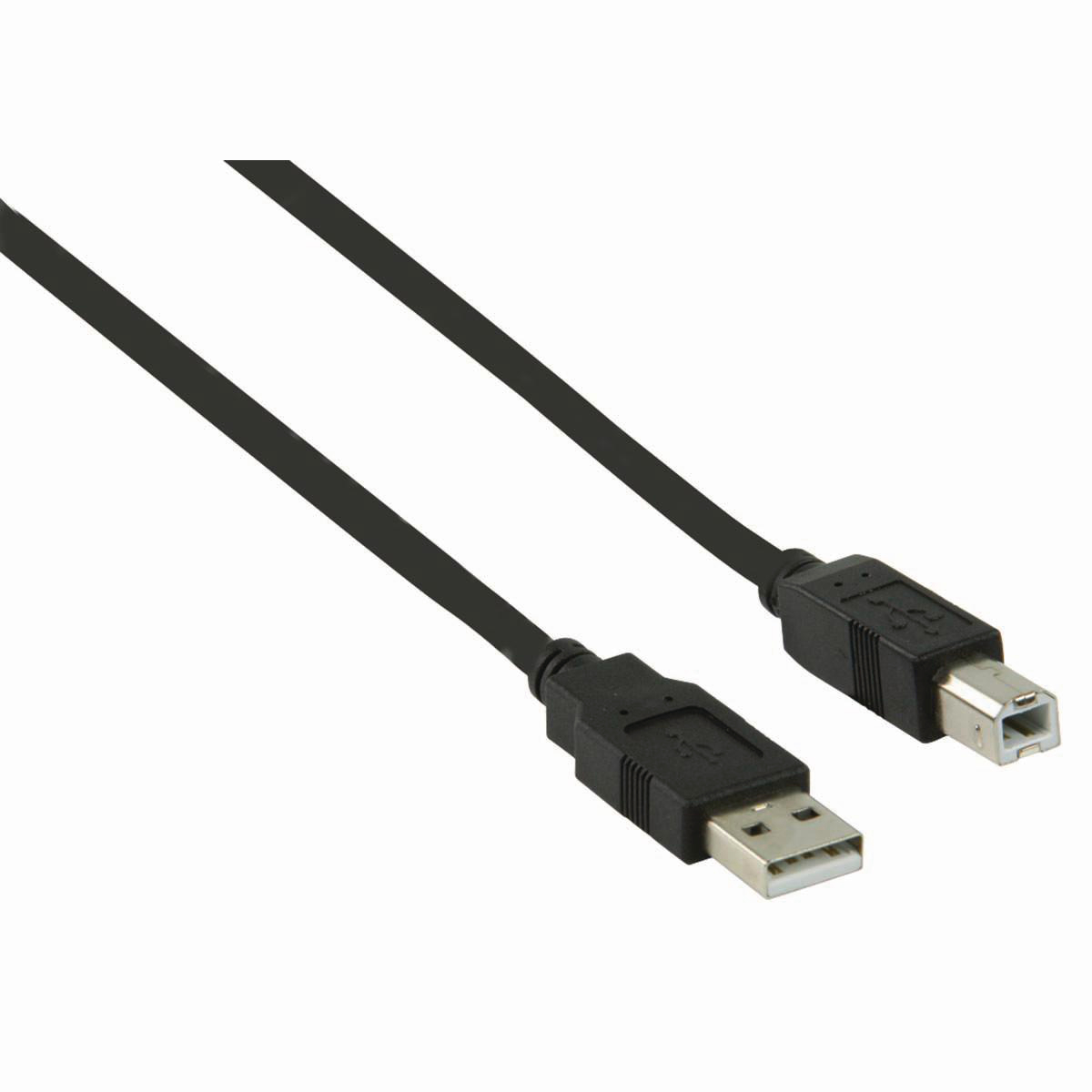 NEDIS USB 2.0 kabel | A Zástrčka - B Zástrčka | 3 m | Černá barva