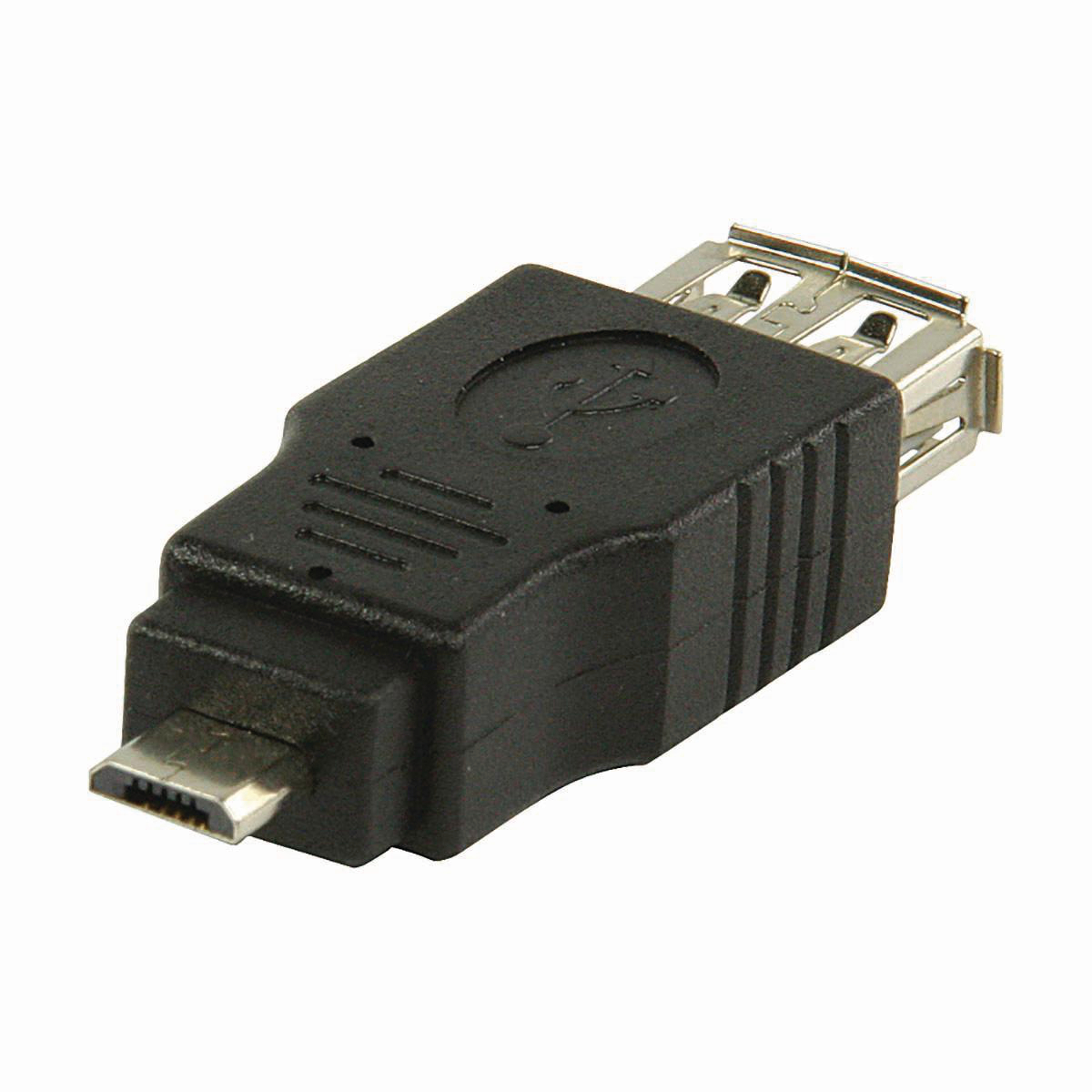 NEDIS USB 2.0 Adaptér | Micro B Zástrčka - A Zásuvka | Černá barva
