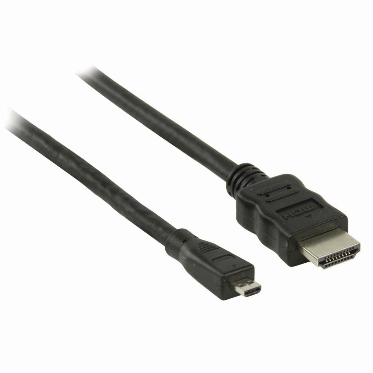 NEDIS Kabel High Speed HDMI™ s Ethernetem | HDMI Konektor - HDMI Micro Konektor | 2 m | Černá barva