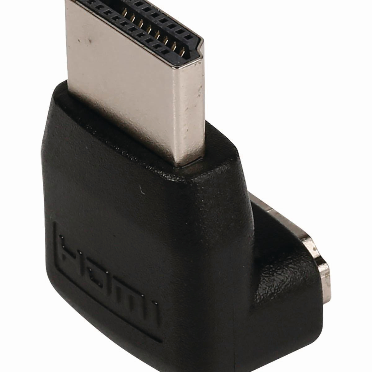 NEDIS HDMI™ Adaptér Úhlový 90 | HDMI Konektor - HDMI Zásuvka | Černá barva